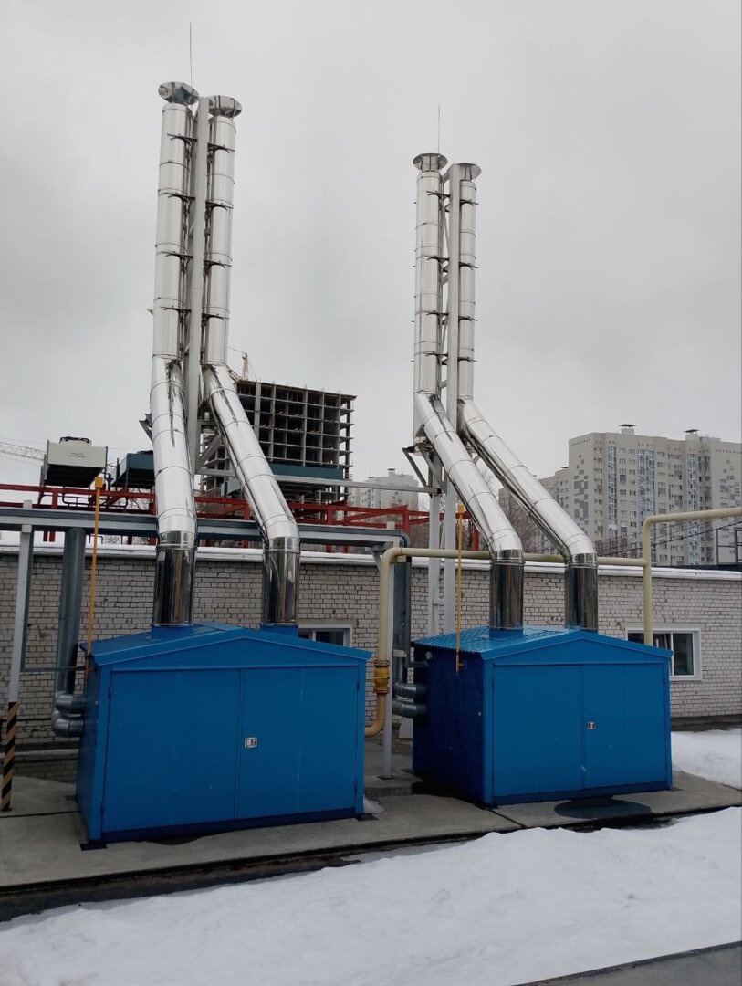 Установка котельных наружного размещения TTR-800 цеха по производству кваса и кондитерских изделий "Хелла"