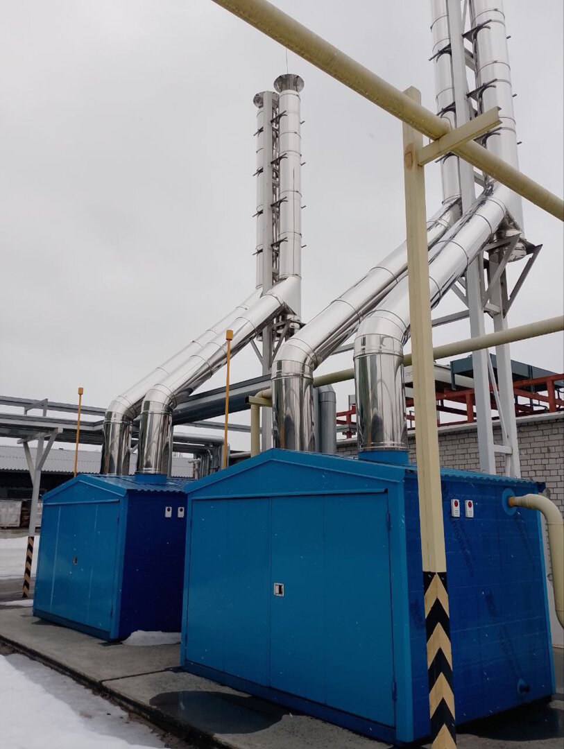 Установка котельных наружного размещения TTR-800 цеха по производству кваса и кондитерских изделий "Хелла"
