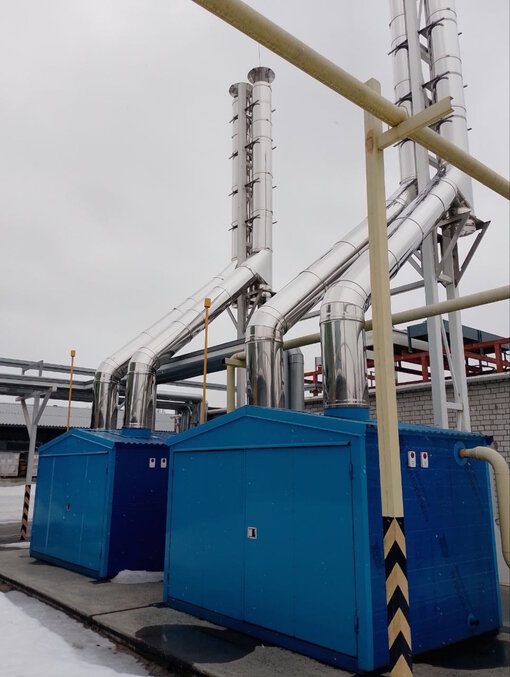 Установка котельных наружного размещения TTR-800 цеха по производству кваса и кондитерских изделий "Хелла"