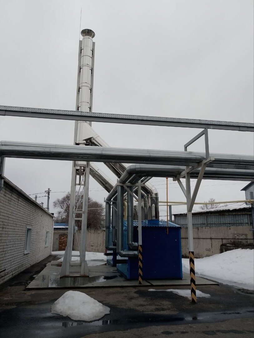 Установка котельных наружного размещения TTR-800 цеха по производству кваса и кондитерских изделий "Хелла"